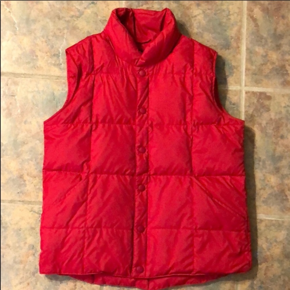 LANDS END girls medium red/pink jacket fits 10/12